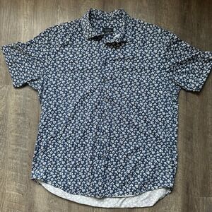 Bugatchi Cotton Tech 8 Way Stretch Polo Shirt Mens Size XXL  Short Sleeve Golf